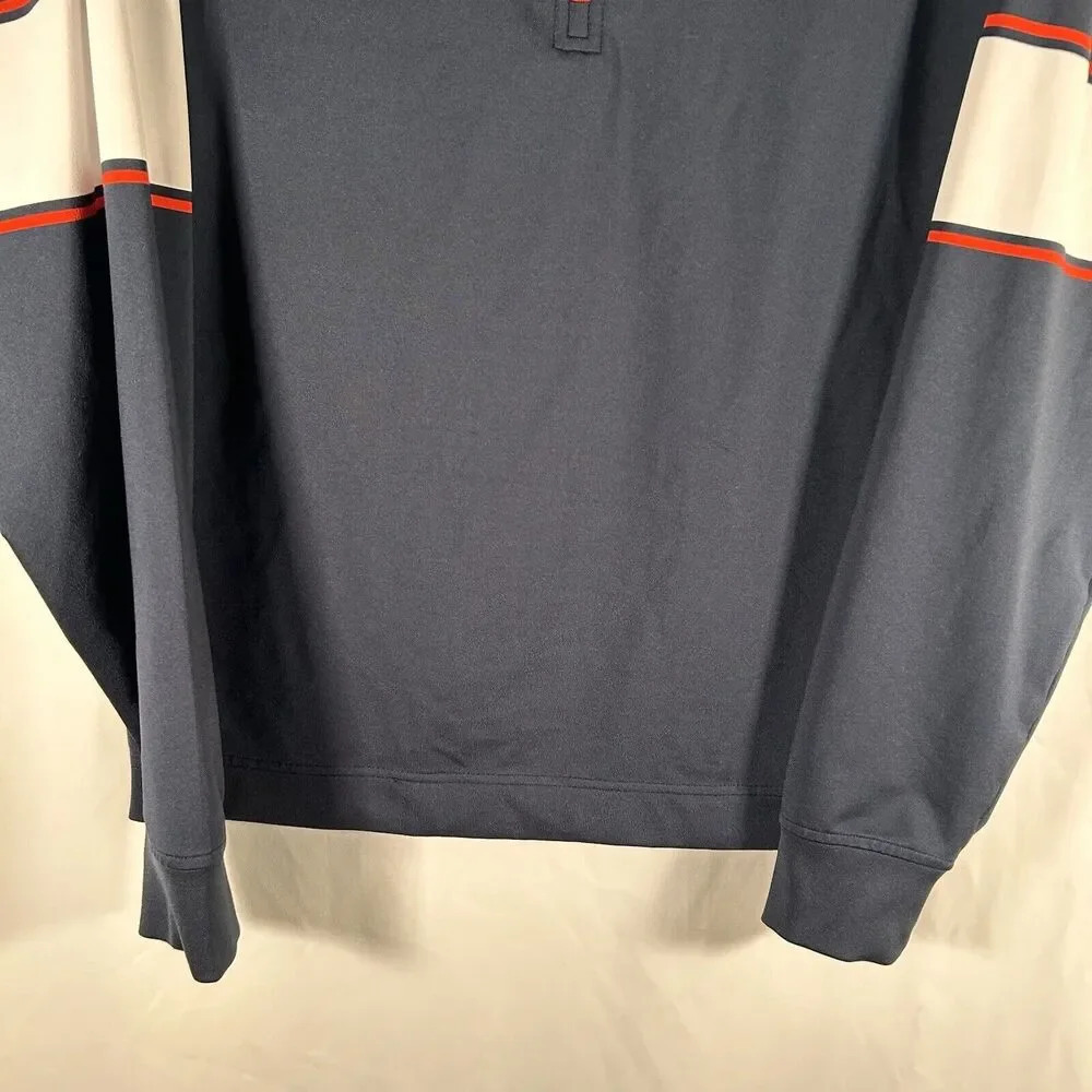 Footjoy Golf jacket Men's Medium Blue 1/4 Zip Long Sleeve Pullover - Picture 3 of 10